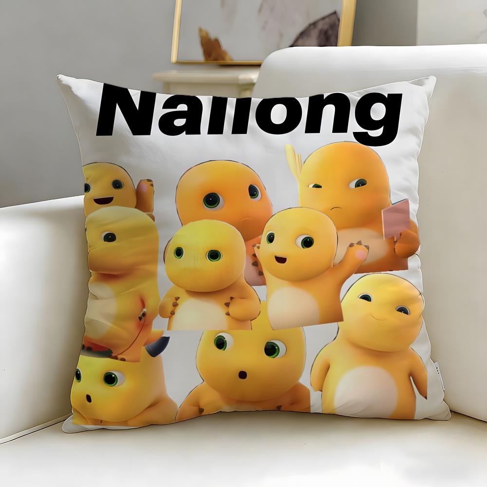 popular cartoon Nailong Cushion Cover Soft & Easy-Wash Pillow Case – Versatile for Couch, Bed, Travel and Office
