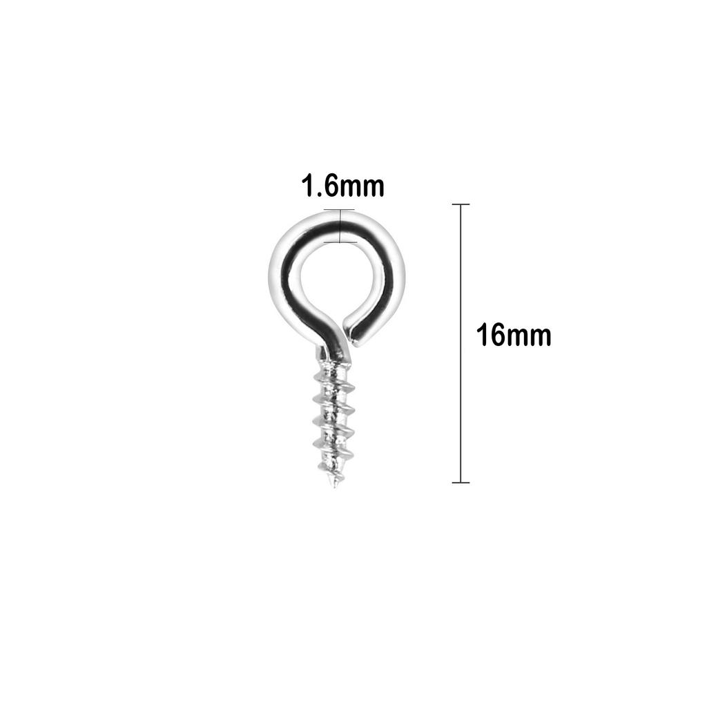 200 шт. маленькие винтовые булавки для глаз, крючки для глазных булавок, люверсы с резьбовыми застежками, крючки для занятий искусством своими руками, мини-металлический колышек для изготовления ювелирных изделий