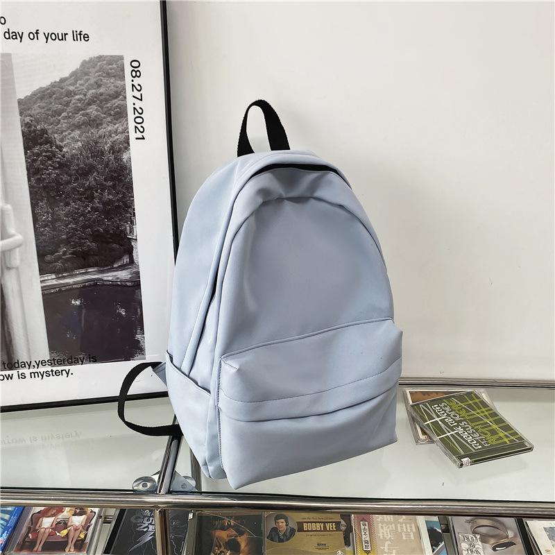2022 Backpack Female Large Capacity Solid Color College Student Laptop Backpack School Bag