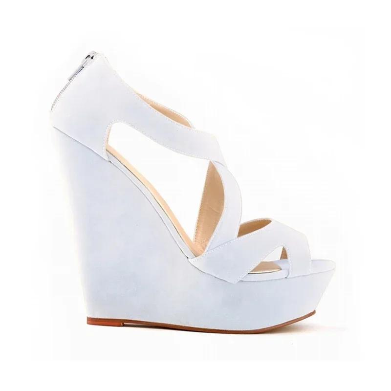 Женские босоножки Летняя мода Сексуальные туфли на высоком каблуке Тренд Комфорт Открытый носок Платформа танкетка Каблук Джаз Танцевальная женская обувь Большие размеры