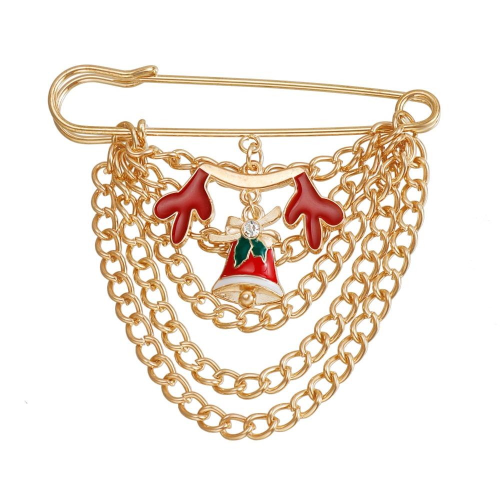 Snowflakes Christmas Brooch Snowman Enamel Badge Fashion Waistband Pin Bag Decoration