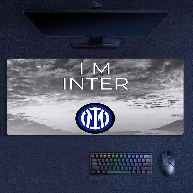 Inter Milan Mouse Pad, Large Gaming Desk Mat, Non-slip XXL Mousepad for Laptop & Tablet, Mini PC Playmat with Stitched Edges