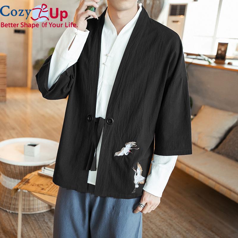 Cozy Up Кимоно костюм самурая, уличная одежда больших размеров, азиатская куртка «спасибо», юката, мужской и женский тканевый кардиган, традиционная японская одежда