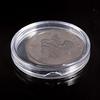 10Pcs Clear Transparent Plastic Round Coin Capsule Collecting Storage Box Case Holder