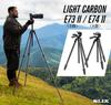 SLIK Карбоновый штатив Light Carbon E73 II Телескопическая карбоновая труба с чехлом для хранения Головка, совместимая с полноразмерной Общая высота 109427 3-секционный 3-позиционный