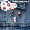 3pcs/set Christmas Brooch Set Elf Snowman Stocking Enamel Rhinestone Party Gift
