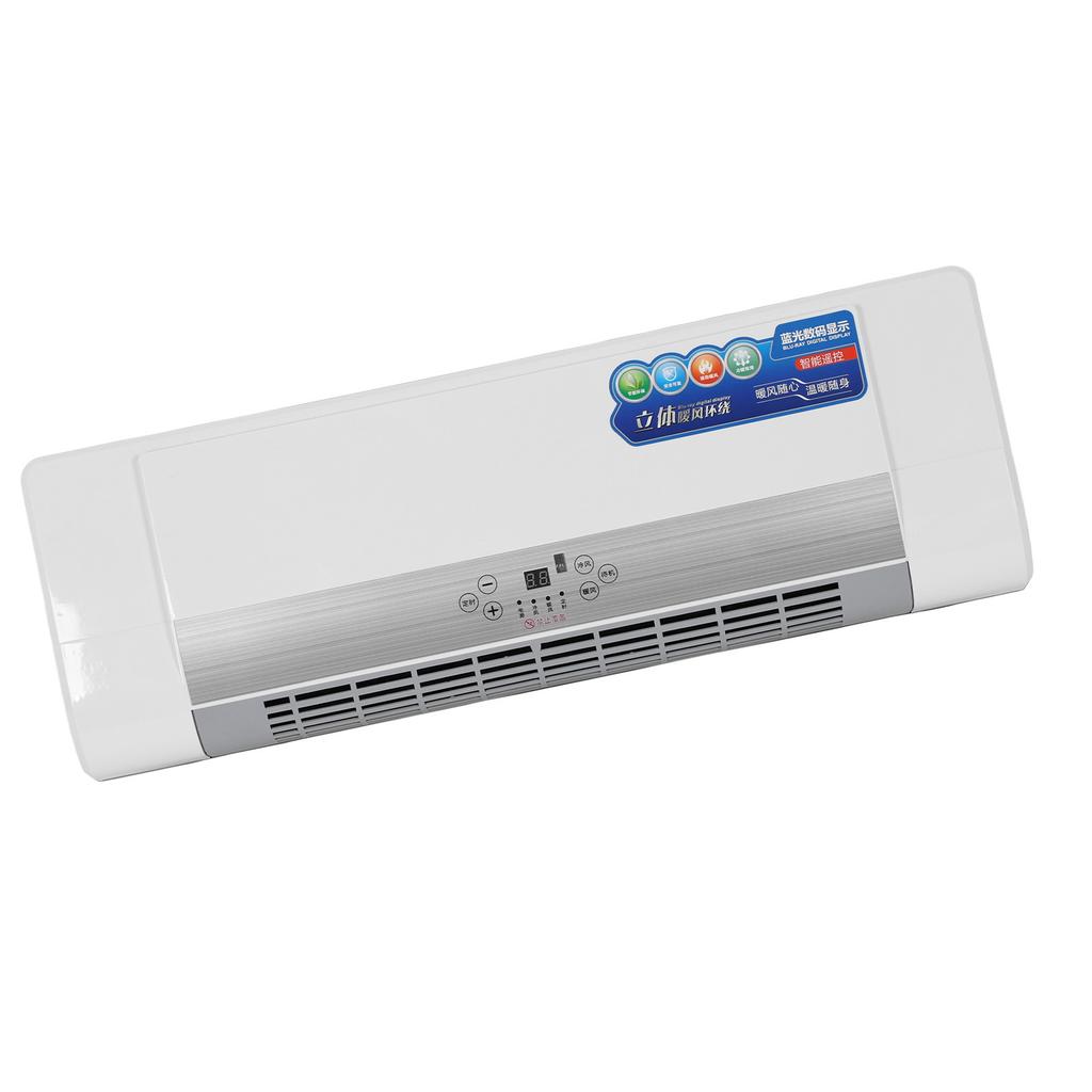 Настенный обогреватель, естественный ветер и теплый ветер, обогреватель двойного назначения, всесезонный таймер, дистанционное управление, 40 кв. м