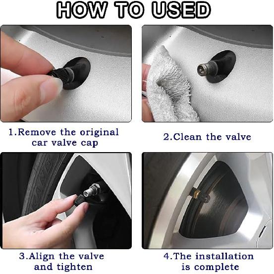 1000 шт. Колпачки на ниппель шин Z-OneMart Пластиковые черные колпачки на ниппель для автомобильных шин Универсальные прочные колпачки на шток для автомобиля Герметичные колпачки на шток