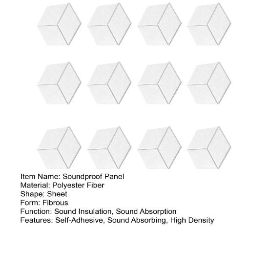 12 шт. звукоизоляционных стеновых панелей, самоклеящихся звукопоглощающих панелей из толстой акустической пены высокой плотности, стеновых панелей для домашней студии с шумоподавлением