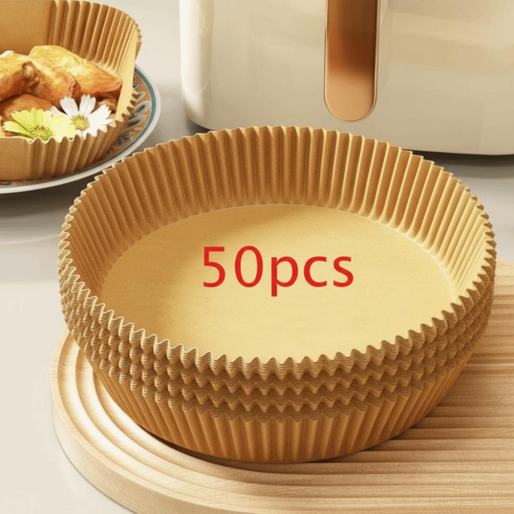 50/100 Pcs Non-Stick Baking Paper Bowl Oil-Proof Oil-Absorbing Paper Disposable Baking Paper Oven