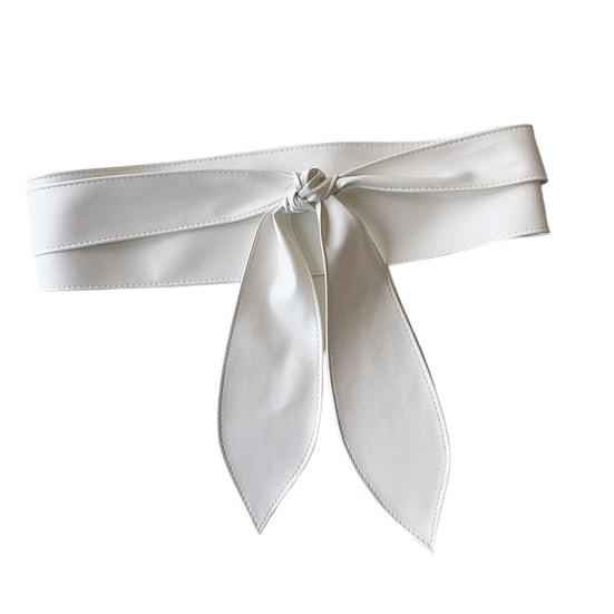 Женский ремень из искусственной кожи с широкими полями, ретро-дизайн, завязывающийся пояс, платья, пальто, завязывающийся пояс, универсальный аксессуар