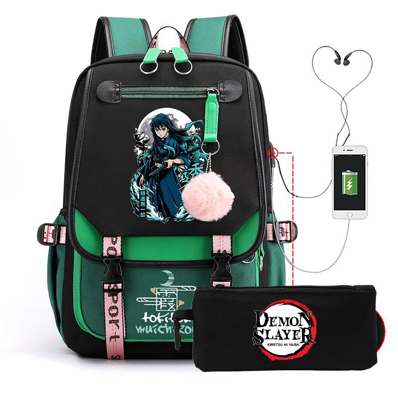 Школьный рюкзак в стиле аниме «Токито Муичиро» (набор периферийных устройств) — пенал для учеников.