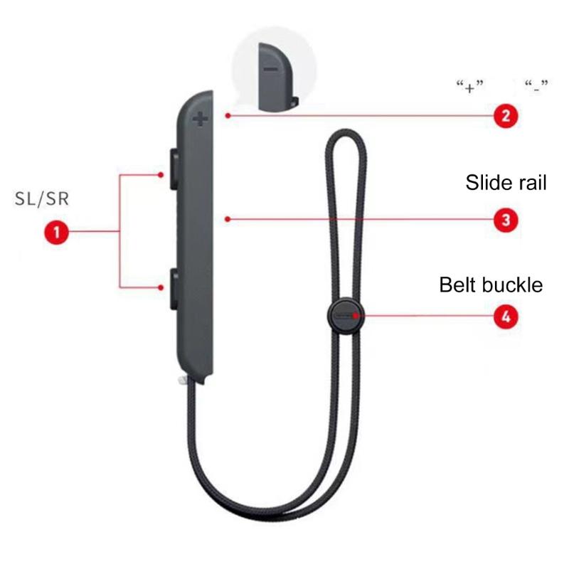 Adjustable Gamepad Wrist Straps Secure Mount Gaming Controller Lanyard Rope Fall Prevention