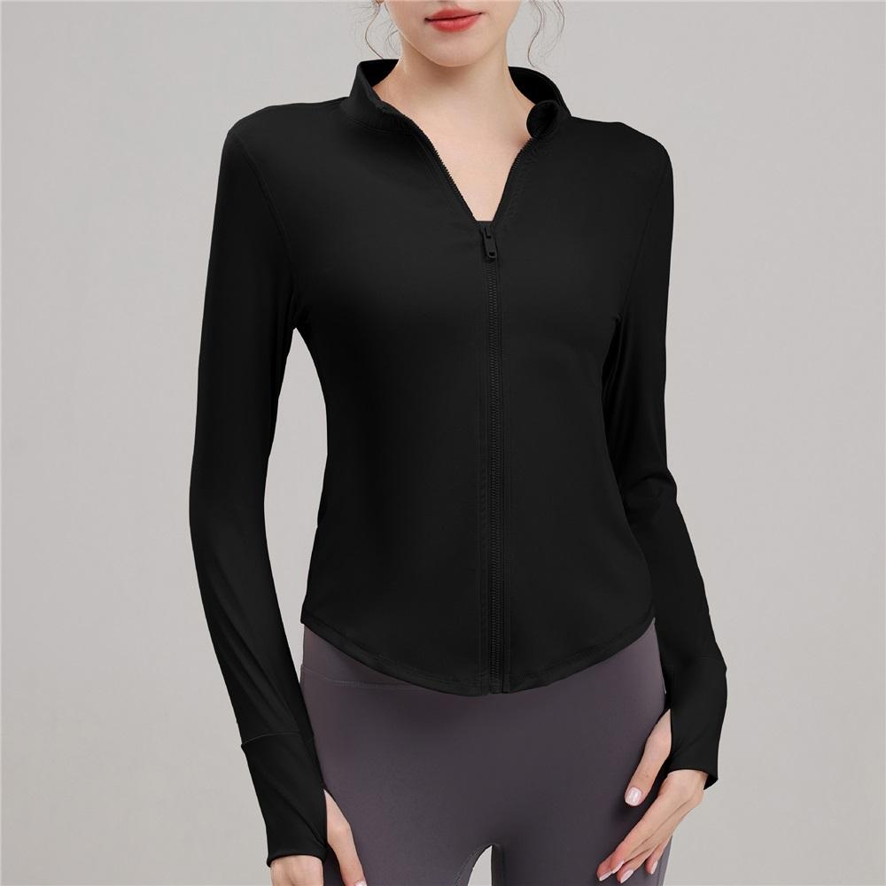 New Fully Zippered Gym Yoga Suit Top For Slimming And Slimming, Quick Drying Running And Cycling Sports Jacket For Women