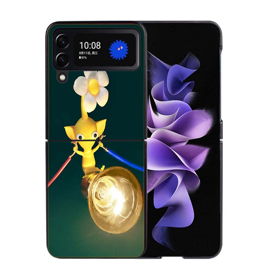 Чехол для телефона Game Pikmin 4 для Samsung Z Flip 7 6 5G Galaxy Z Flip4 Z Flip5 Z Flip3 Coque Черный Жесткий ПК Корпус Защитная Крышка