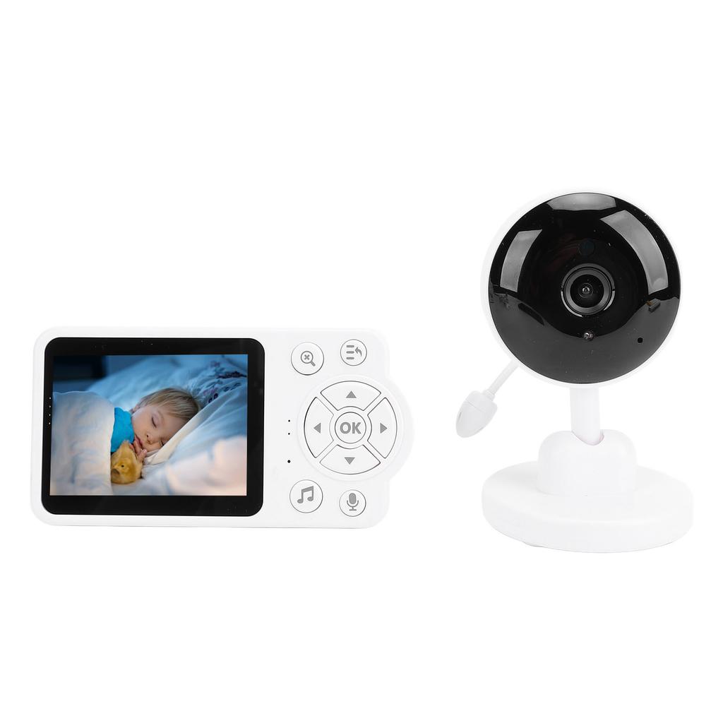Комнатная камера безопасности Обнаружение звука дыхания младенца 2,8-дюймовый ЖК-дисплей Двусторонняя связь Камера для домашних животных для дома