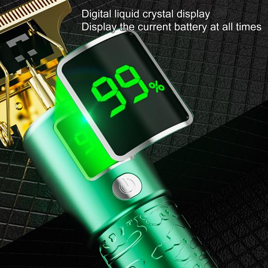 Машинка для стрижки волос с острым лезвием из нержавеющей стали, мощным цифровым дисплеем, длительным временем ожидания, низким уровнем шума, электрической беспроводной машинкой для стрижки волос