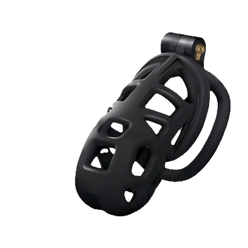 New Luxury Matte Breathable Men's Chastity Device, Black Intimate Interactive Abstinence Accessory