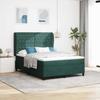 Boxspring Bed with Headboard Dark Green 140 x 200 cm Velvet