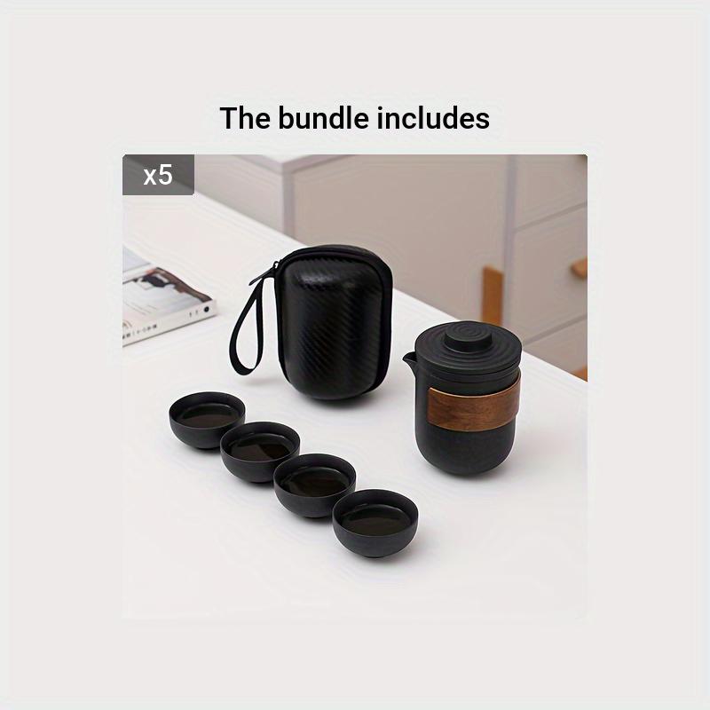 5 шт./компл. чайный чайник и набор чашек китайский портативный один чайник и четыре чашки рекламный