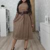 NEW Autumn Winter Covering Belly Dress Middle Aged Elderly Mother Retro Long Knitted Sweater Dresses Vestidos