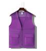 Custom Logo Red Summer Mesh Fishing Vest – Workwear & Advertising Shirt