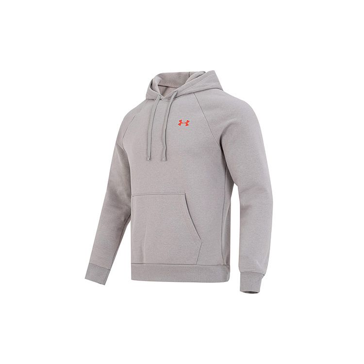 Under Armour Мужская толстовка Rival Fleece Mtn с геометрическим узором и буквенной графикой, серая 1373181-294