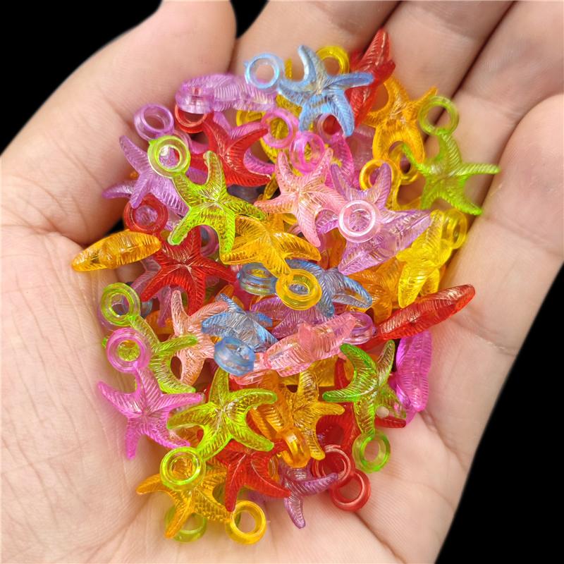 Creative Mixed Colours Necklace Bracelet Pendant For Jewelry Making Transparent DIY Crafts Wholesale Loose Beads 20/40Pcs Drop Heart Arrow
