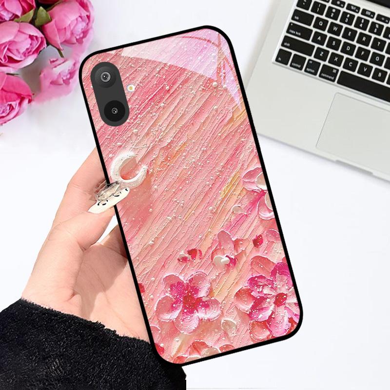Роскошный чехол из закаленного стекла для Samsung A06 A16, жесткий чехол-крышка из ПК-стекла для Samsung Galaxy M06 F06 M16 F16, противоударные чехлы