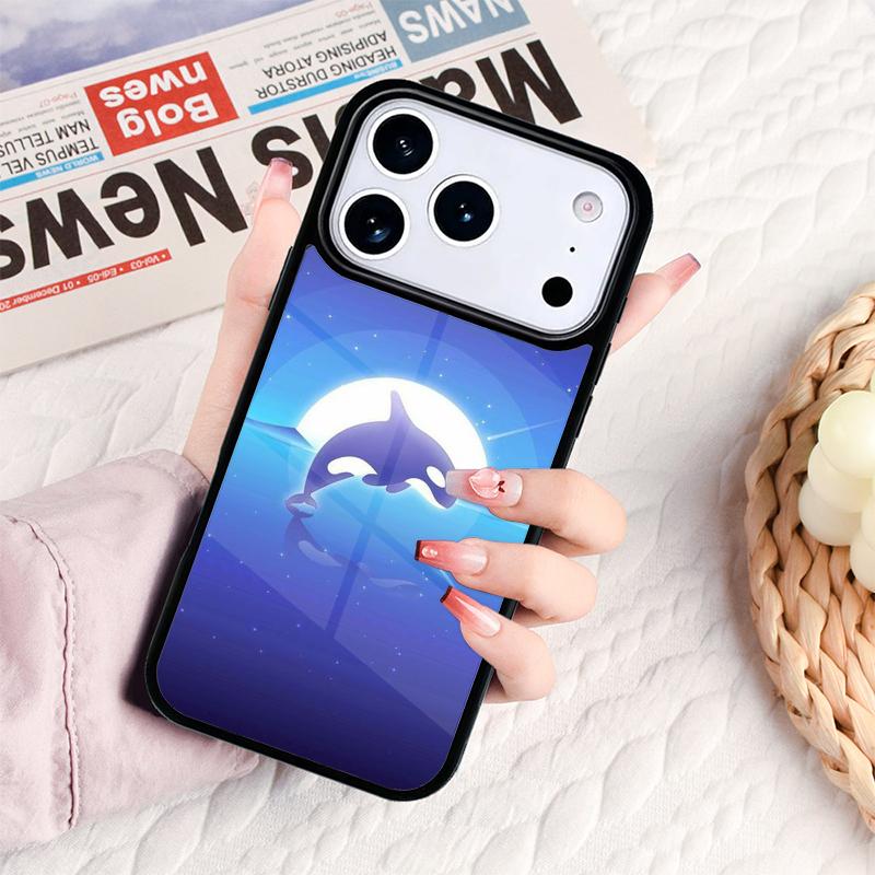 Чехол для телефона Кит Акула Дельфин Для IPhone 17 16e 15 14 13 12 11 Pro Max Air Mini Мягкий Защитный Чехол