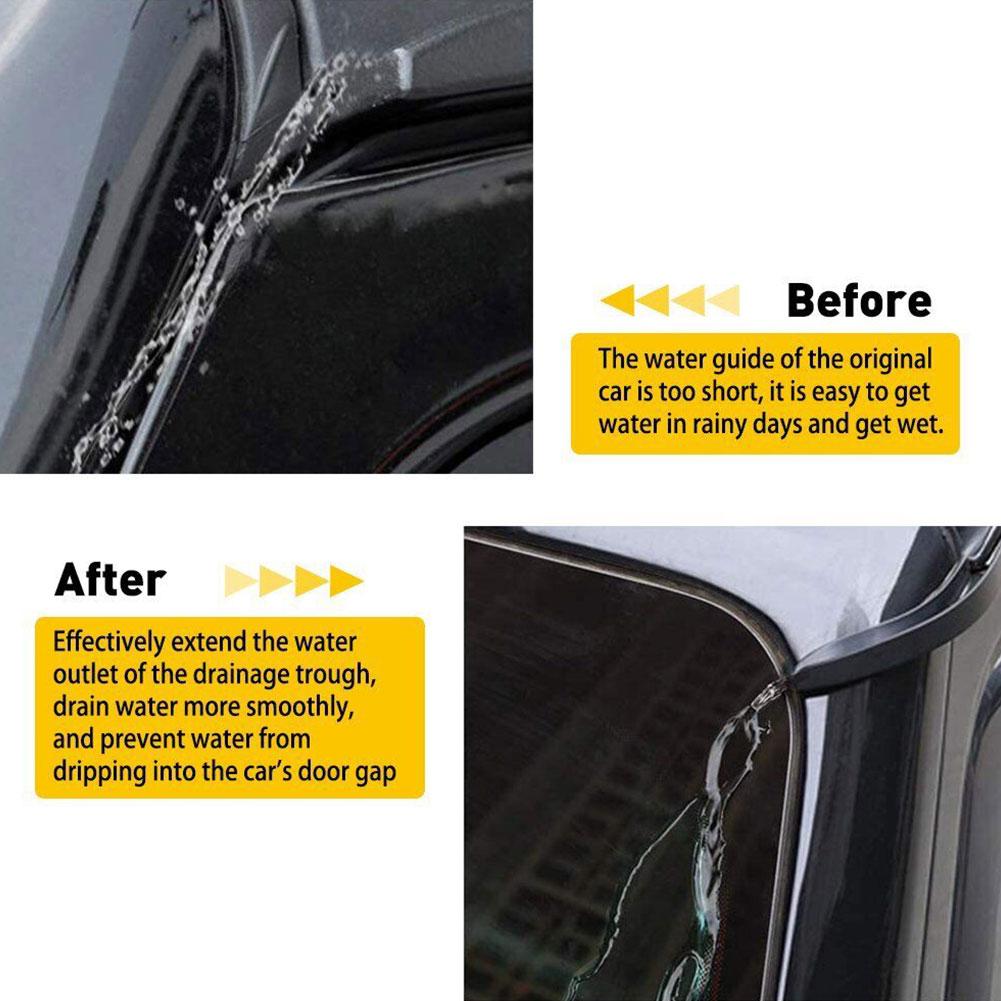 Для Jeep Wrangler JK 2 шт. Автомобильные водосточные желоба, удлинители, аксессуары, капельники, водоотводы, АБС-пластиковые канальные водоотводы V6W2