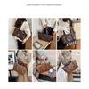 Women Large Capacity Faux Leather Tote Bag with Dual Handles for Daily Commute