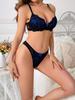 Push Up Contrast Women'se Сексуальный женский бюстгальтер модный комплект