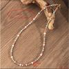 Natural crystal necklace, crystal sweater chain, autumn and winter long necklace, Christmas gift, Stocking stuffers, Valentine's Day gift