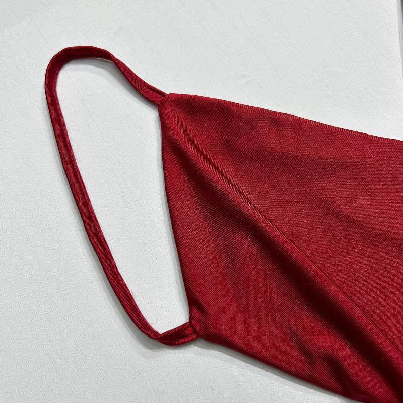 Женские красные платья с глубоким V-образным вырезом и открытой спиной, с бретелькой на шее «рыбий хвост»