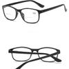 Unisex Square Bifocal Reading Glasses Men Women Vintage Far Near Sighted Eyeglasses Black Frame Clear Lens Presbyopia Eyewear