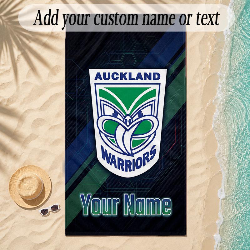 Beach TowelWigan Warriors Custom Name Text Personalized Soft Towel for Beach Pool Indoor Home Decor Gift