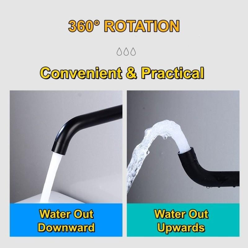 Смеситель для раковины в ванной комнате скрытого монтажа настенный кран для воды вращение на 360° однорычажный горячей и холодной воды смеситель для ванны