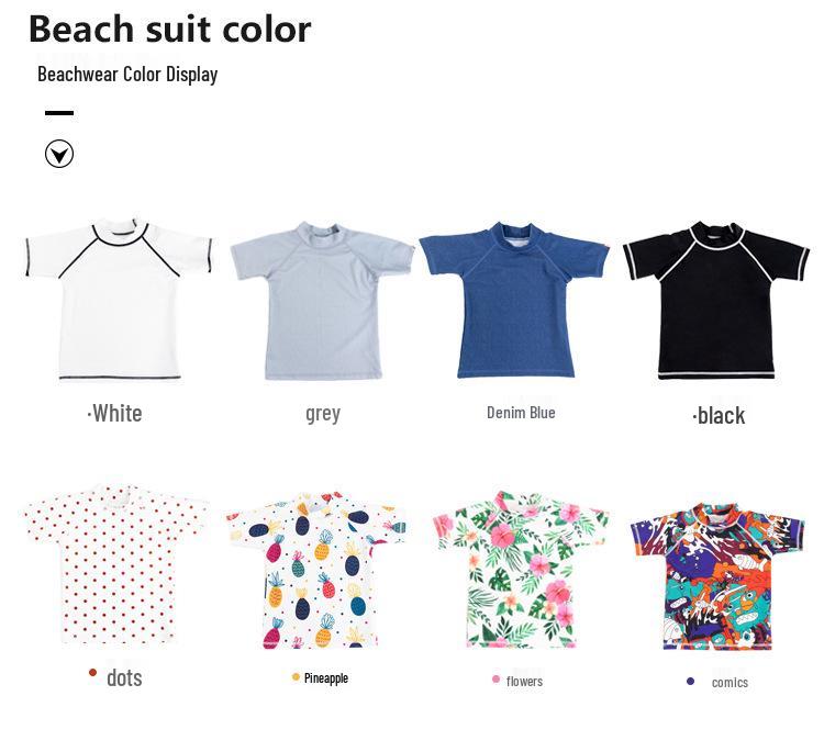 Kids' Sun Protection Two-Piece: Short Sleeve Casual Beachwear & Loose Pants for Boys & Girls