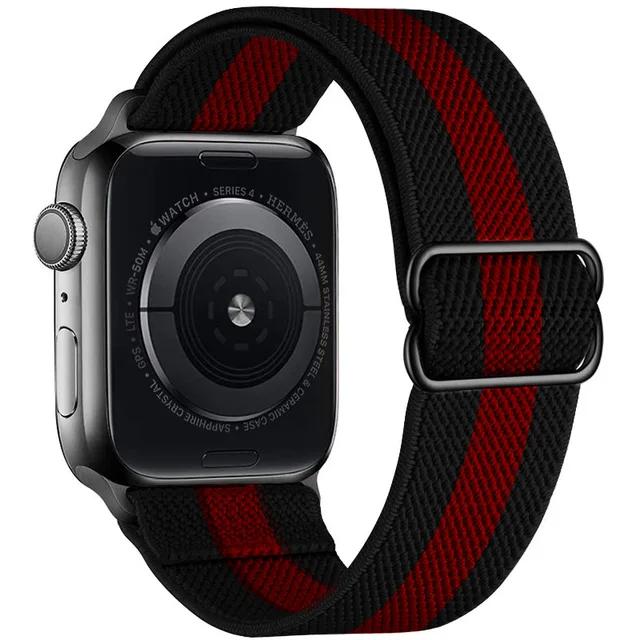 Elastic Nylon Strap for Apple watch 10 band 44mm 40mm 49mm 45mm 41mm 46mm correas bracelet iWatch series 3 5 6 se 7 8 9 ultra 2