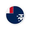 Aimant Rond Drapeau Antarctique Française - 7 Cm - 50 Pièces