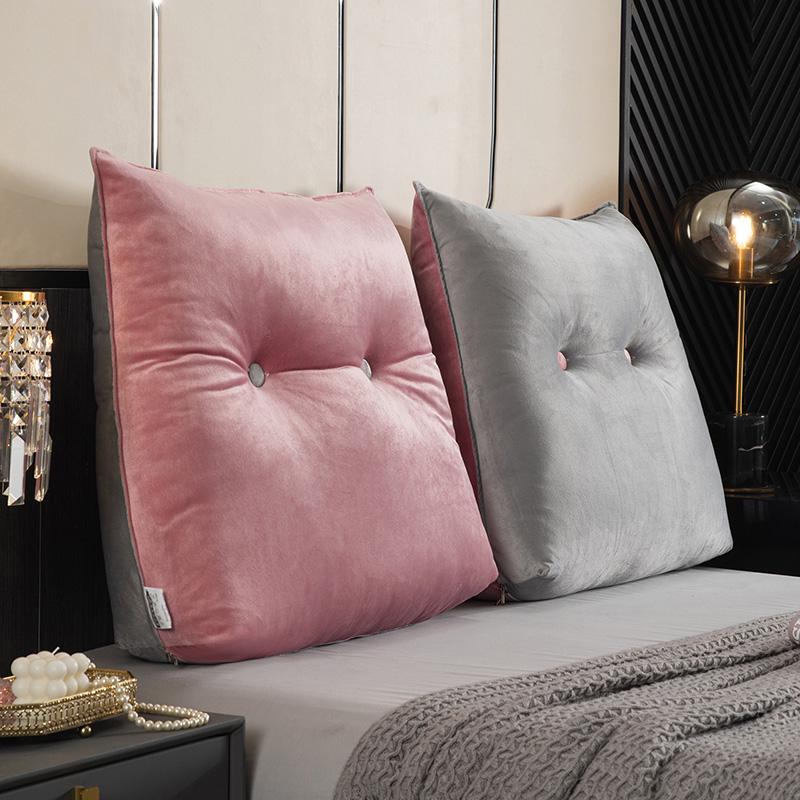 Треугольная мягкая подушка-подголовник для кровати - Съемная и моющаяся