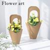 20 Pcs Kraft Paper Bouquet Bags with Handle Flowers Wrapping Gift Bags