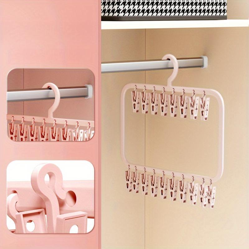 Прочная пластиковая бесшовная вешалка для одежды для домашнего гардероба, бесшовная ветрозащитная вешалка для носков и носков