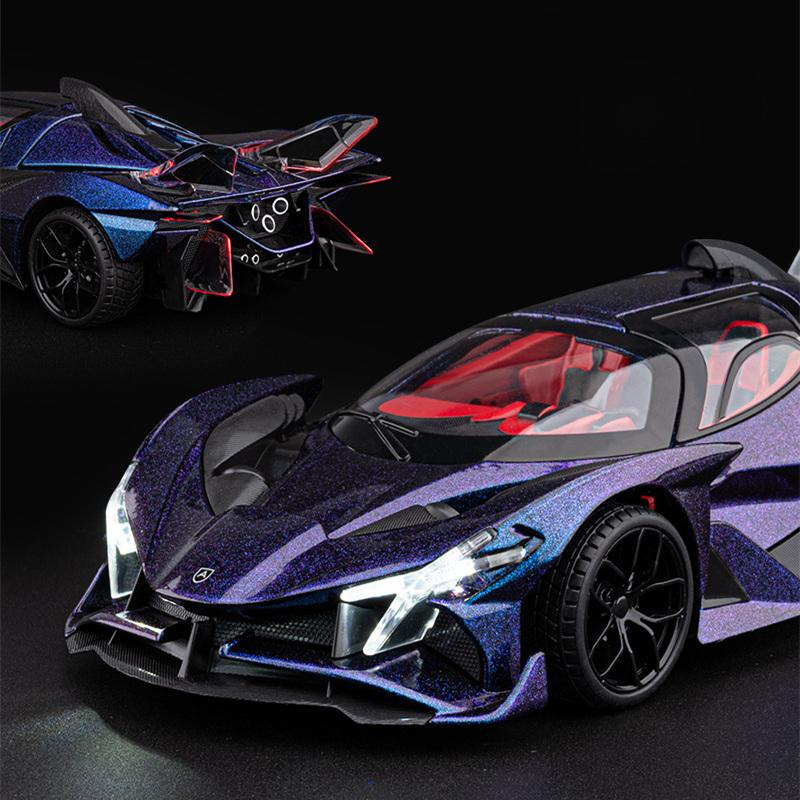 1/18 Apollo Project EVO Сплав Концепт Спортивный Автомобиль Модель Литые Металлические Трековый Гоночный Автомобиль Транспортные Средства Модель Звук Свет Детские Игрушки Подарок