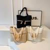 2023 New Winter Street Style Large Corduroy Tote Handbag With Zipper Closure