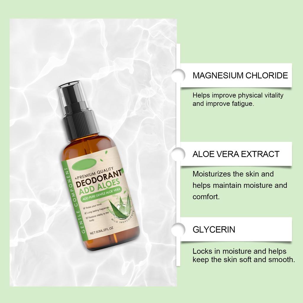 Алоэ Магний Спрей Магниевое Масло Спрей Флакон С Хлоридом Магния Местная Добавка Магния Для Нанесения На Кожу И Усвоения Кожей 60мл