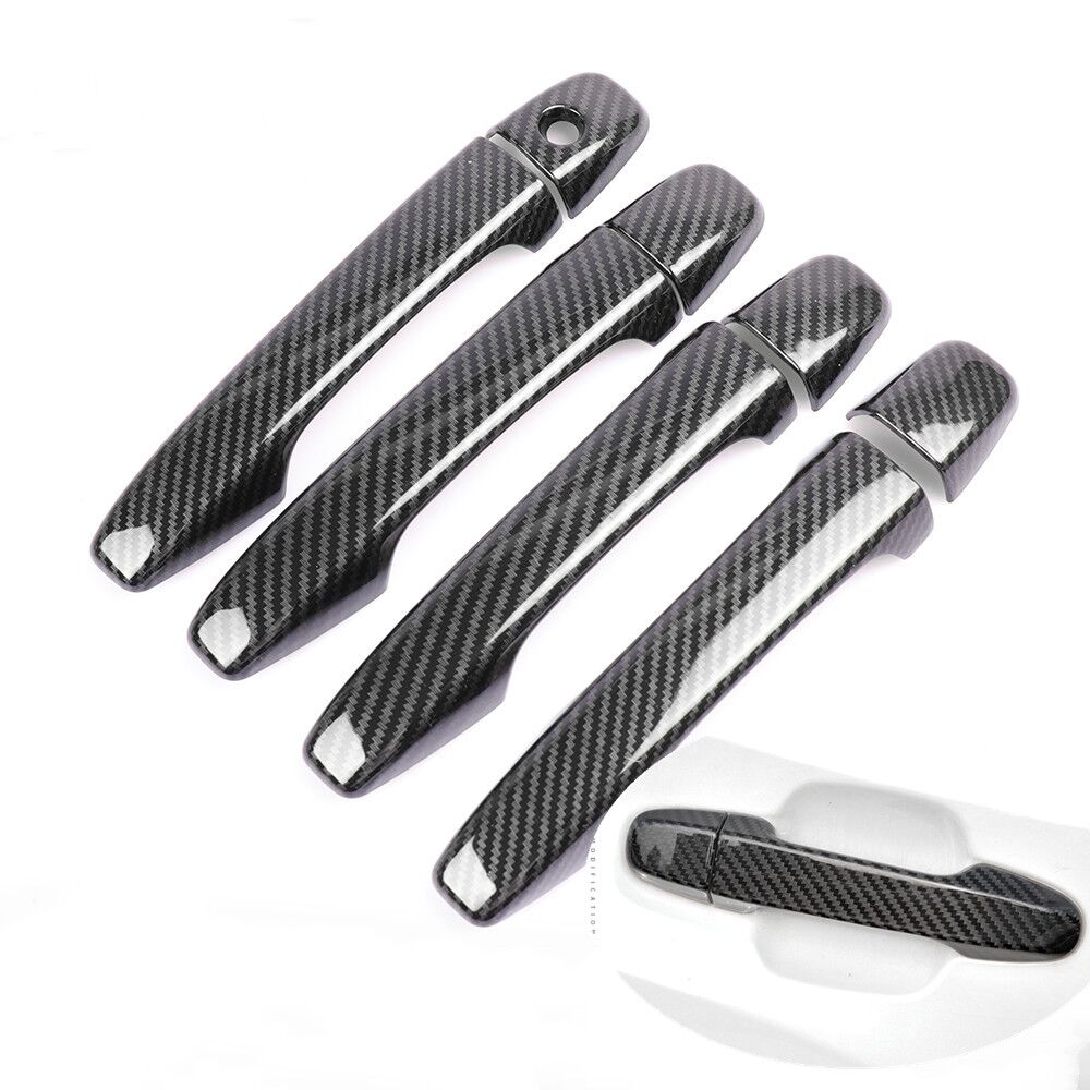 For Toyota Mark X 2010 2011 2012 2013 2014 2015 2016 Carbon Fiber Car Door Handle Cover Pad Sticker Overlay Styling