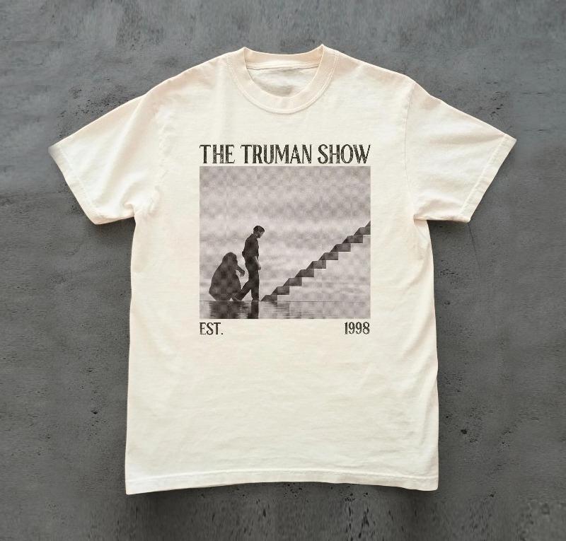 The Truman Show 1998 Movie Shirt, Truman Burbank Unisex Tee Summer Men's and Women's Loose and Breathable T-shirt Top