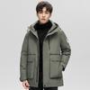 Goose Down Down Jacket Winter New Mid-length Hooded Thickened Cold-proof and Warm Outdoor Down Jacket